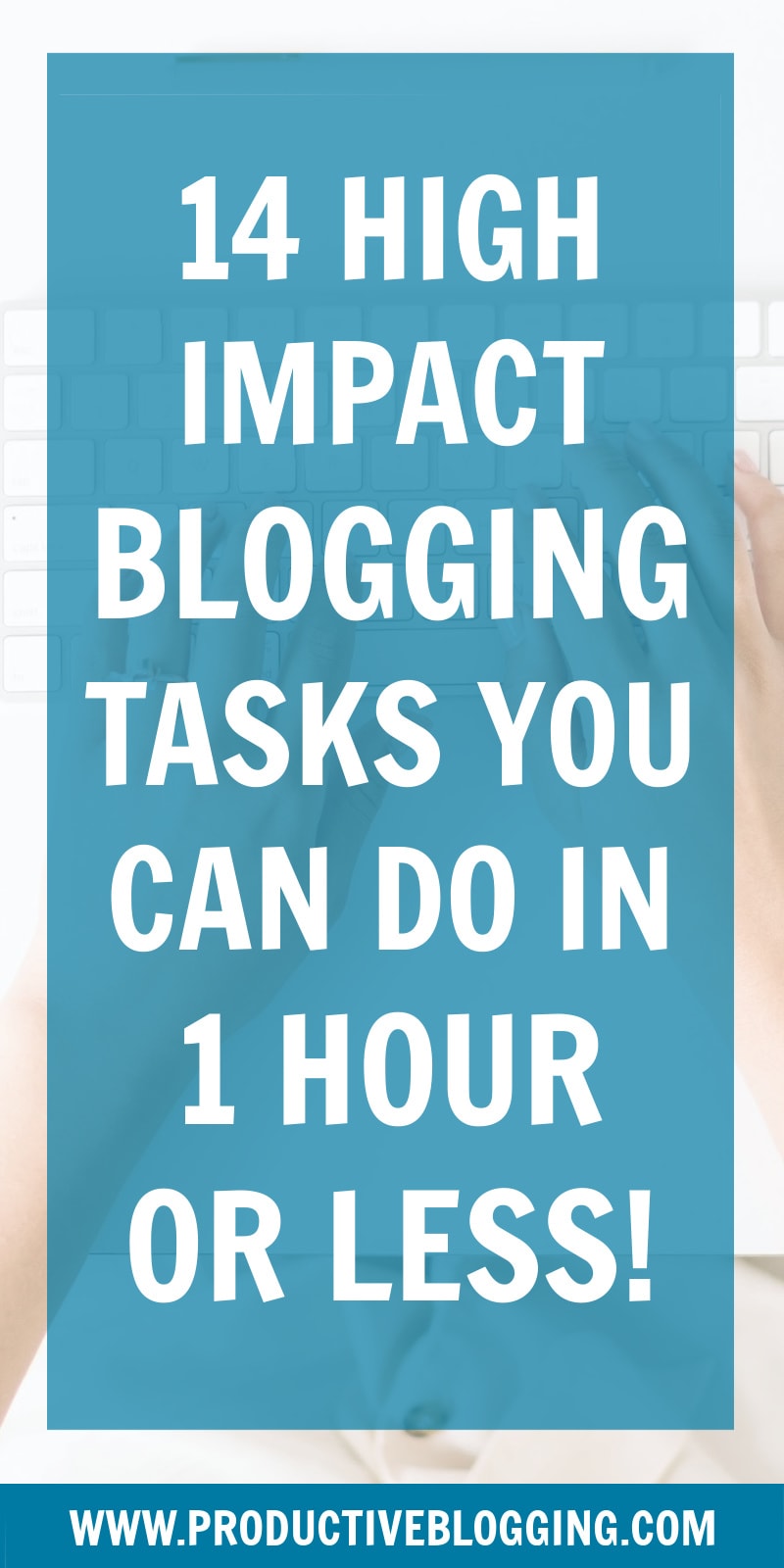 If you only have 1 hour to spend on your blog, what should you spend your time on? Here are 14 high impact blogging tasks you can do in 1 hour or less… #bloggingtasks #highimpacttasks #highimpactbloggingtasks #productivity #productivitytips #productivityguide #timemanagement #onehourtasks #onehourbloggingtasks #blog #blogging #blogger #bloggingtips #professionalblogger #bloggingismyjob #bizblogging #solopreneur #mompreneur #fempreneur #bloggingbiz #blogsmarternotharder #productiveblogging