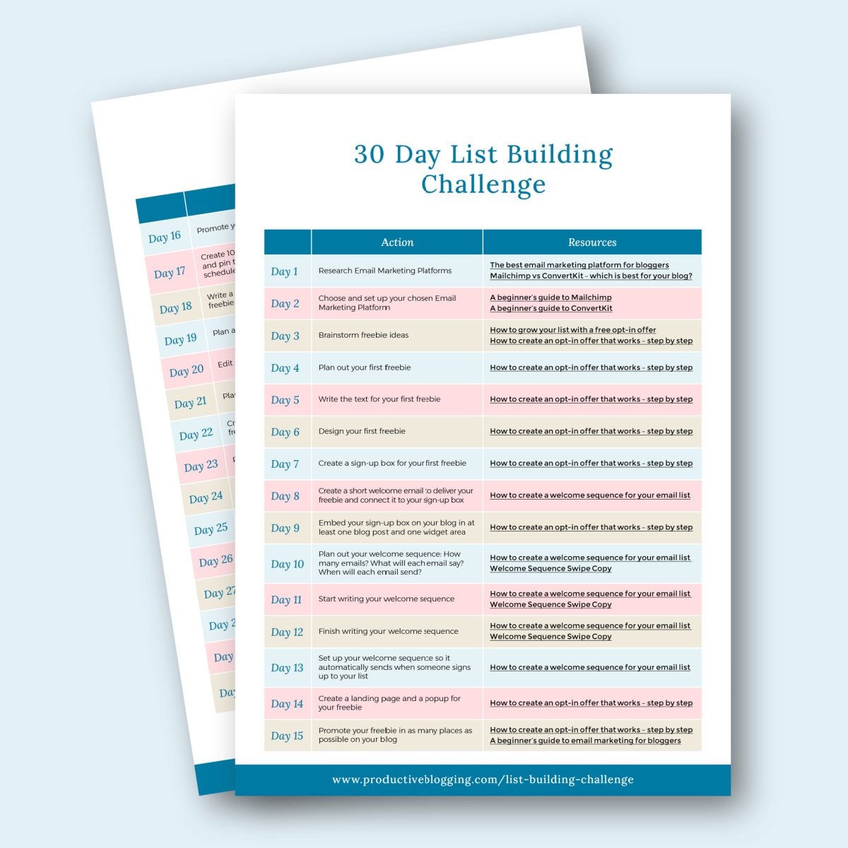 FREE 30 DAY LIST BUILDING CHALLENGE