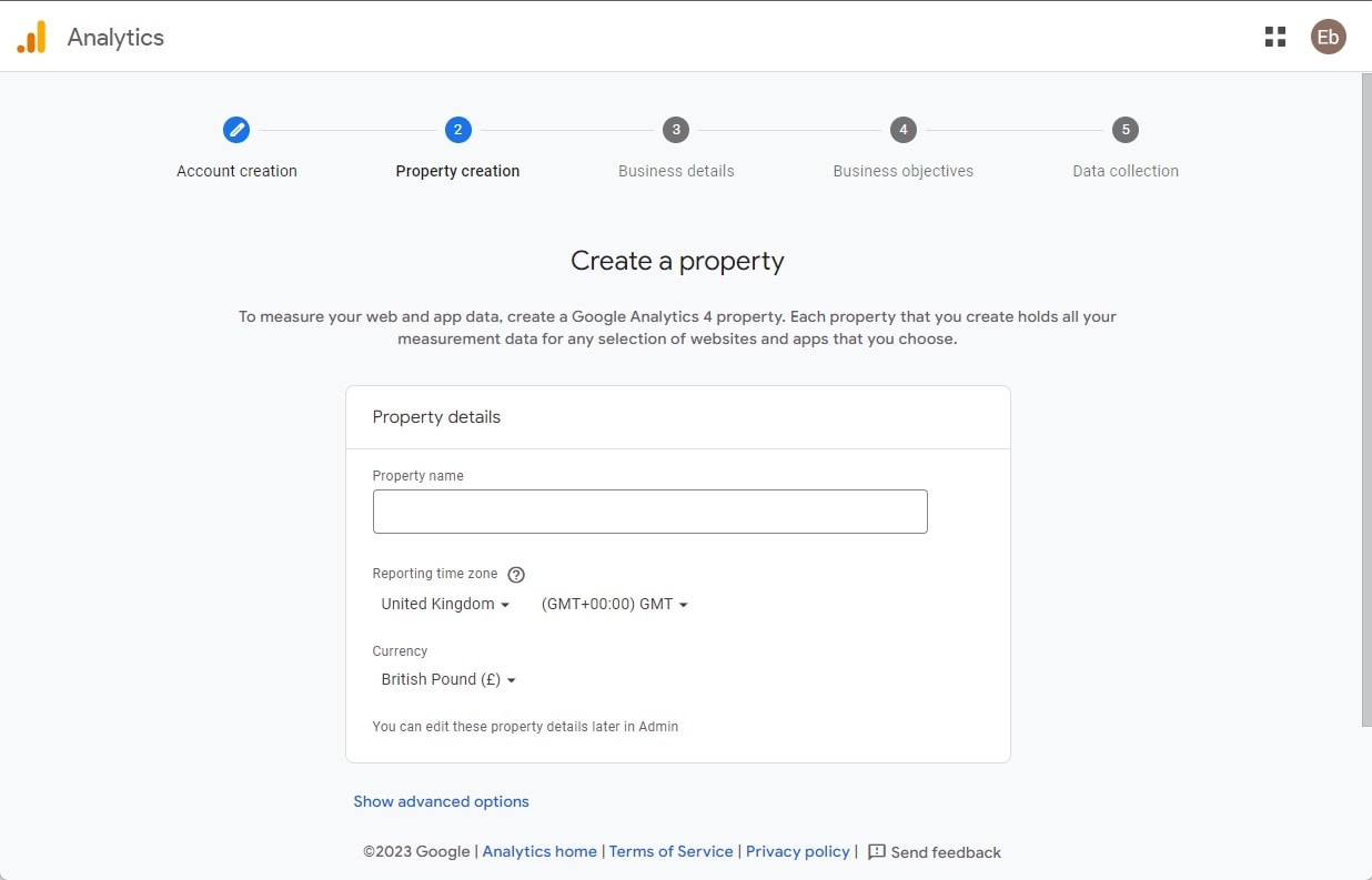 GA4 Property Creation