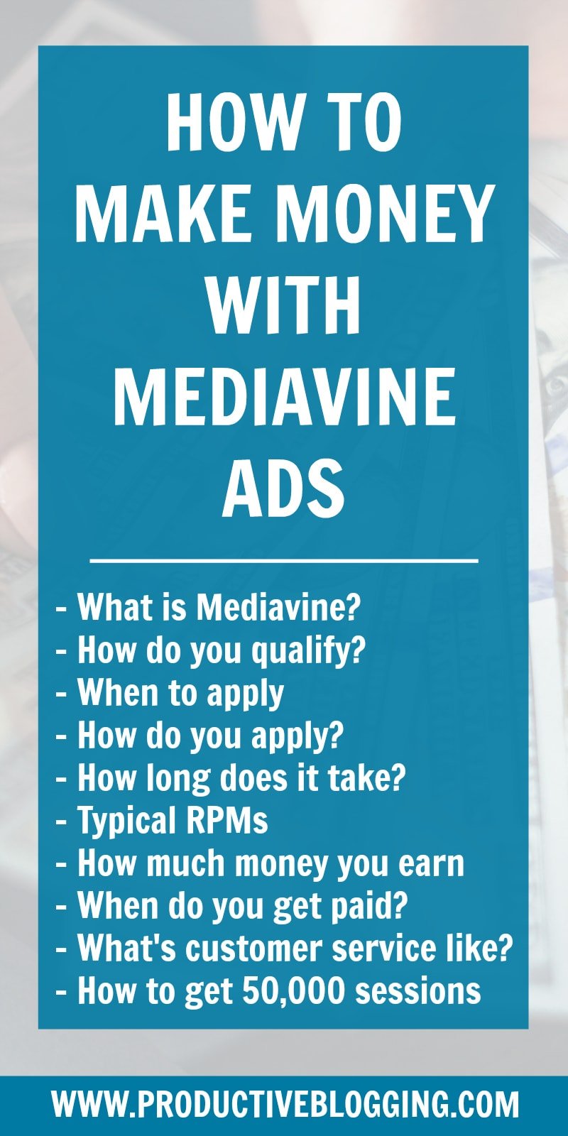 Want to make a really great passive income from your blog? Then join Mediavine! In this article I share exactly how to make money with Mediavine ads. #mediavine #mediavineads #makemoneyblogging #monetiseyourblog #makemoneywithads #makemoneywithmediavine #adincome #bloggingformoney #howdoblogsmakemoney #passiveincome #treatitlikeabusiness #businessblogging #bizblogging #blogginggoals #bloggingtips #productiveblogging #blogsmarternotharder #productivebloggingcommunity