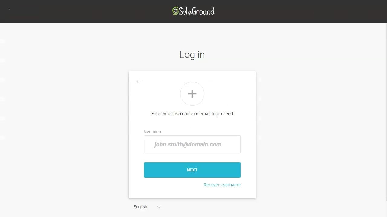 Siteground Login Page 