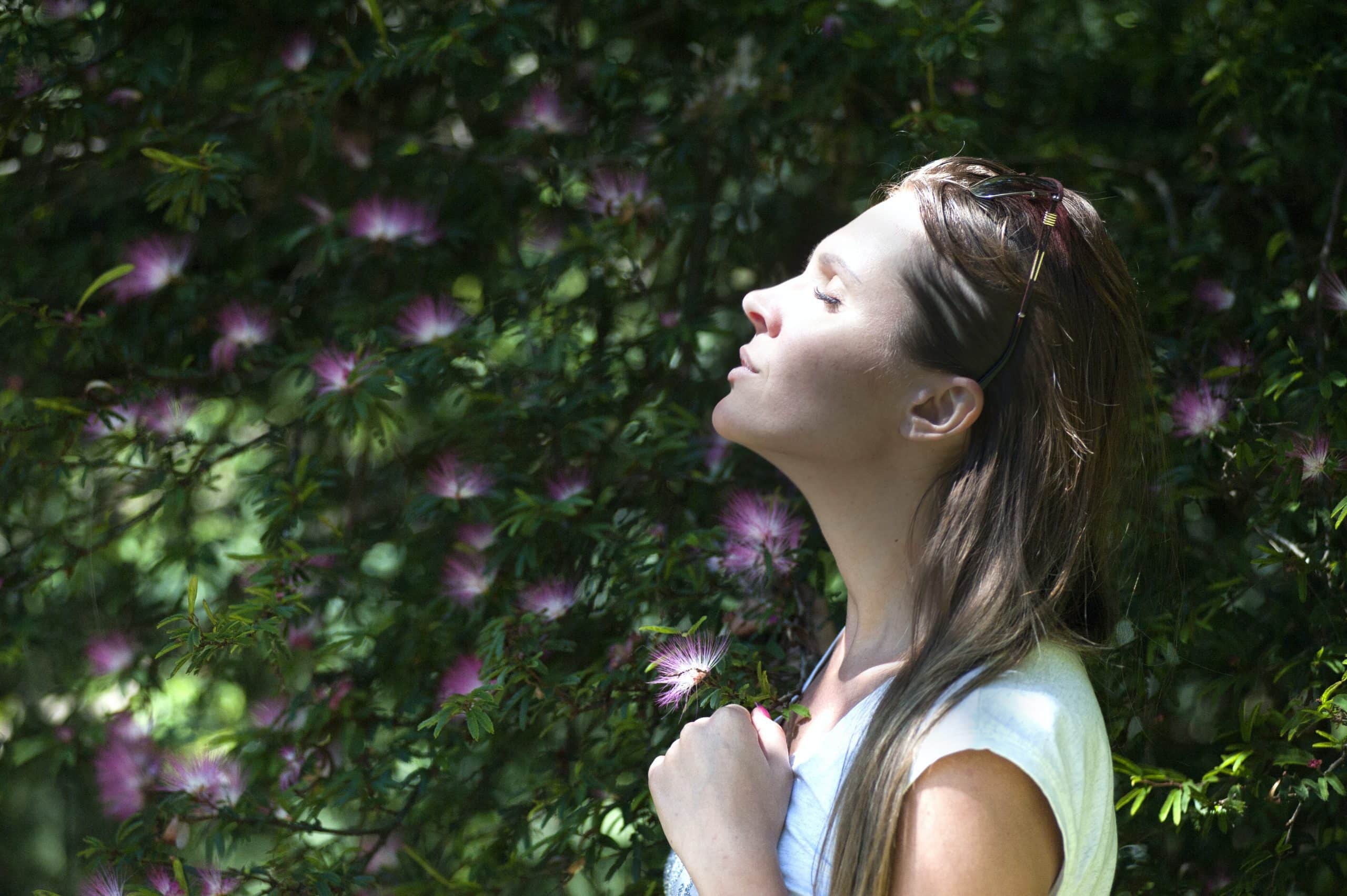 Woman looking calm and peaceful